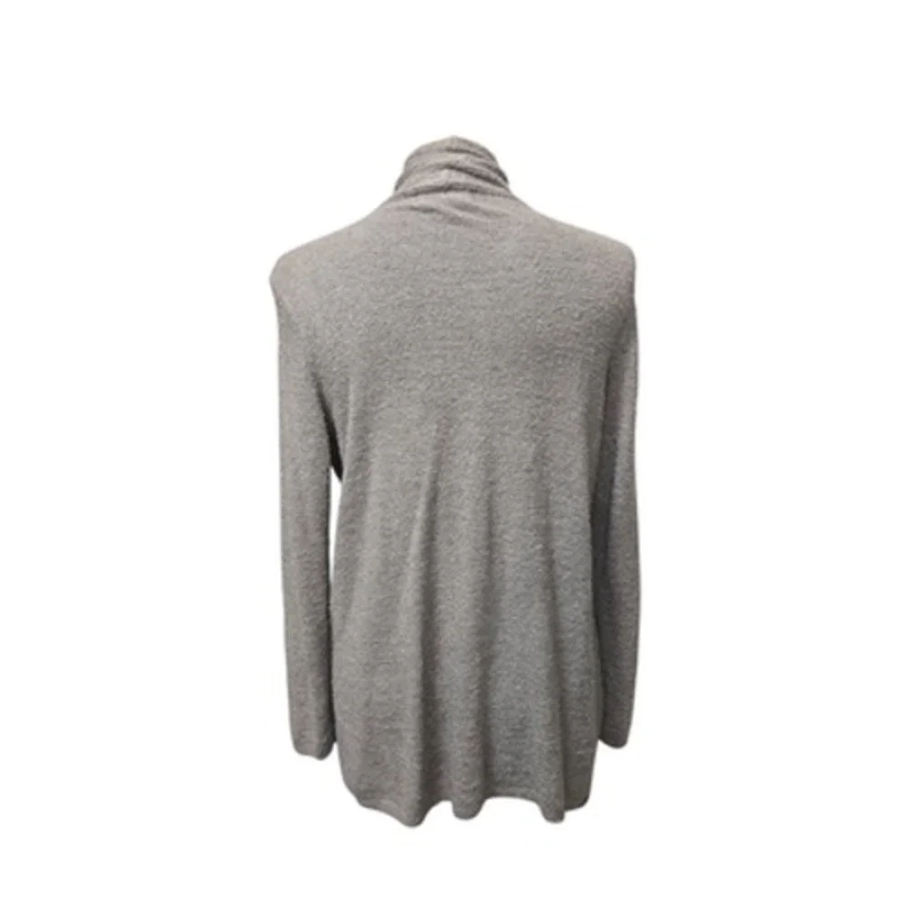 Barefoot Dreams Sweater Womens L/XL‎ Gray CozyChic Lite Open Waterfall Cardigan - Picture 2 of 10